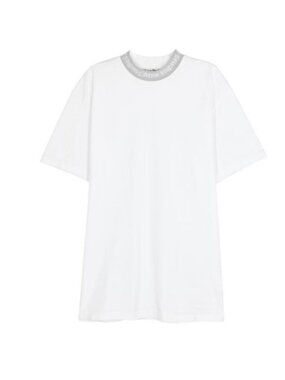 Acne Studios Gojina Oversized Mock Neck Logo T-Shirt Shirt